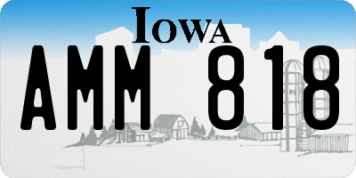 IA license plate AMM818