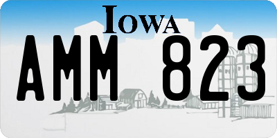 IA license plate AMM823