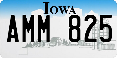 IA license plate AMM825
