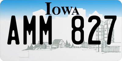 IA license plate AMM827