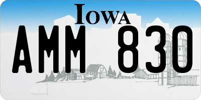 IA license plate AMM830