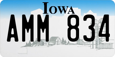 IA license plate AMM834