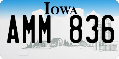 IA license plate AMM836