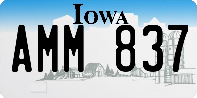 IA license plate AMM837