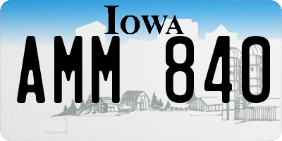 IA license plate AMM840