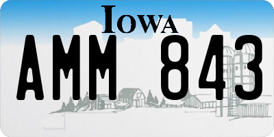 IA license plate AMM843