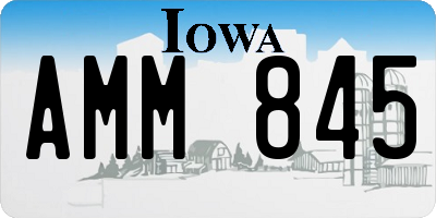IA license plate AMM845