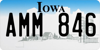 IA license plate AMM846