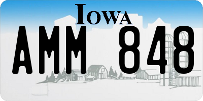 IA license plate AMM848