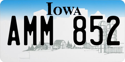 IA license plate AMM852