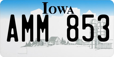 IA license plate AMM853