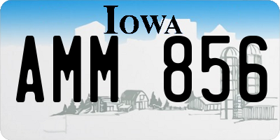 IA license plate AMM856
