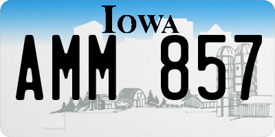 IA license plate AMM857