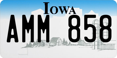 IA license plate AMM858
