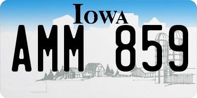 IA license plate AMM859