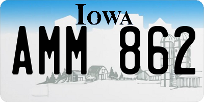 IA license plate AMM862