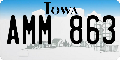 IA license plate AMM863