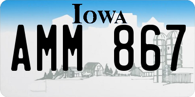 IA license plate AMM867