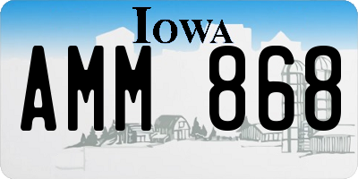 IA license plate AMM868