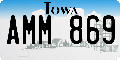 IA license plate AMM869