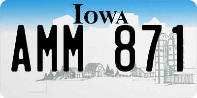 IA license plate AMM871