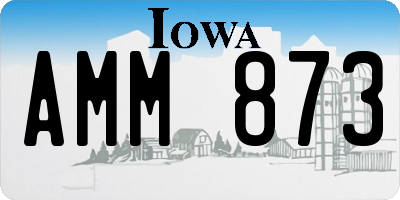 IA license plate AMM873