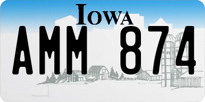 IA license plate AMM874