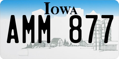 IA license plate AMM877