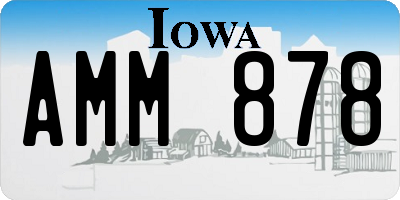 IA license plate AMM878