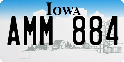IA license plate AMM884
