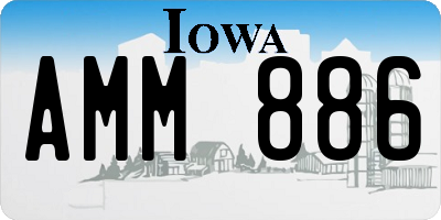 IA license plate AMM886