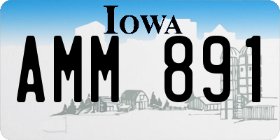 IA license plate AMM891