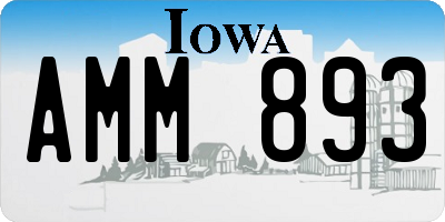 IA license plate AMM893