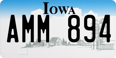 IA license plate AMM894