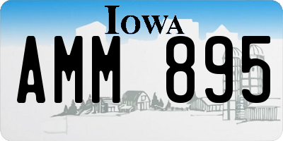IA license plate AMM895