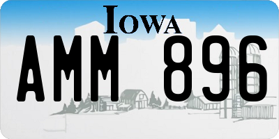IA license plate AMM896