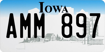 IA license plate AMM897