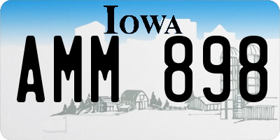 IA license plate AMM898