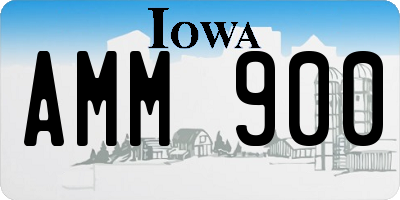 IA license plate AMM900
