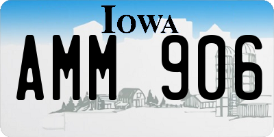 IA license plate AMM906