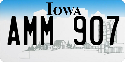 IA license plate AMM907