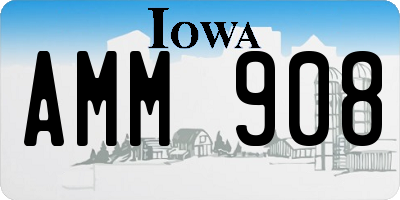 IA license plate AMM908