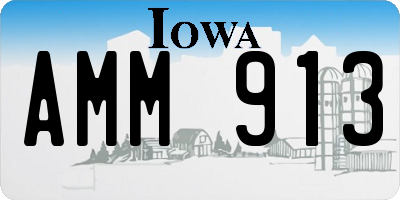 IA license plate AMM913