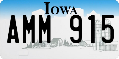 IA license plate AMM915