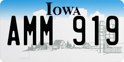 IA license plate AMM919