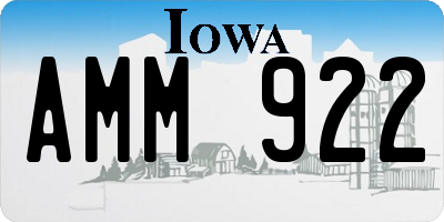 IA license plate AMM922