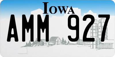 IA license plate AMM927