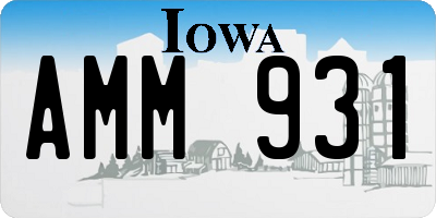 IA license plate AMM931