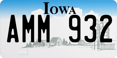 IA license plate AMM932