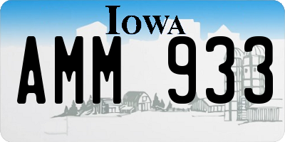 IA license plate AMM933